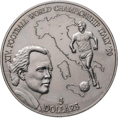 купить Италия 1990 Ниуэ 5 долларов (dollars) 1990 Чемпионат мира по футболу