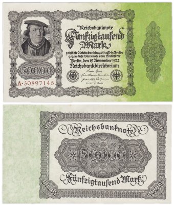 купить Германия, Веймарская республика 50000 марок 1922