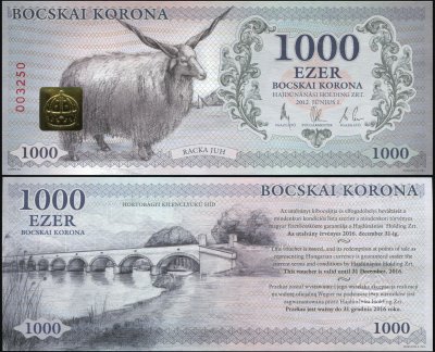 купить Венгрия [Hajdúnánási Holding Zrt.] 1000 боцскайских корон 01.06.2012 [Бумага Pick NL]