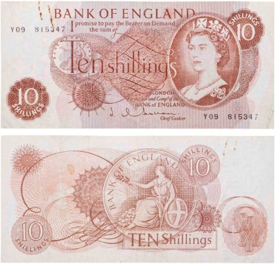 купить Англия 10 шиллингов 1960-1970