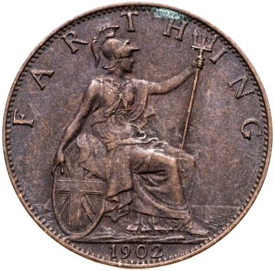 купить Великобритания 1 фартинг (farthing) 1902