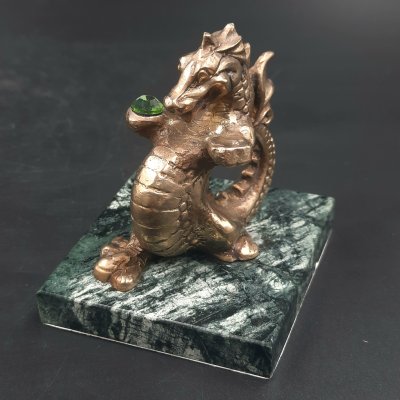 купить Статуэтка "Дракон", бронза, змеевик, Российская Федерация, 2000-2020 гг.