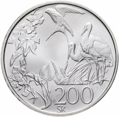 купить Словакия 200 крон 1995 "Год охраны европейской природы"