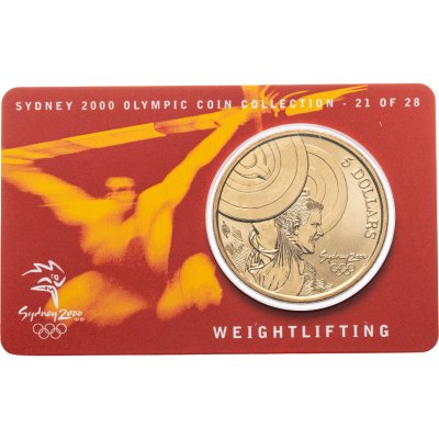 купить Австралия 5 долларов 2000 Олимпийские игры в Сиднее - Тяжелая атлетика