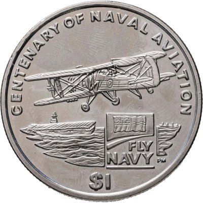 купить Британские Виргинские острова 1 доллар (dollar) 2009 100 лет морской авиации