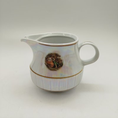 Купить Молочник из сервиза "Мадонна", фарфор, деколь, обводка, люстр, ГДР, 1960-1980 гг.