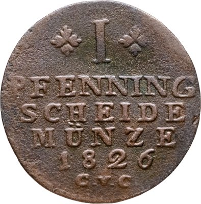 купить Ганновер 1 пфенниг 1826