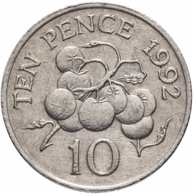 купить Гернси 10 пенсов (pence) 1992