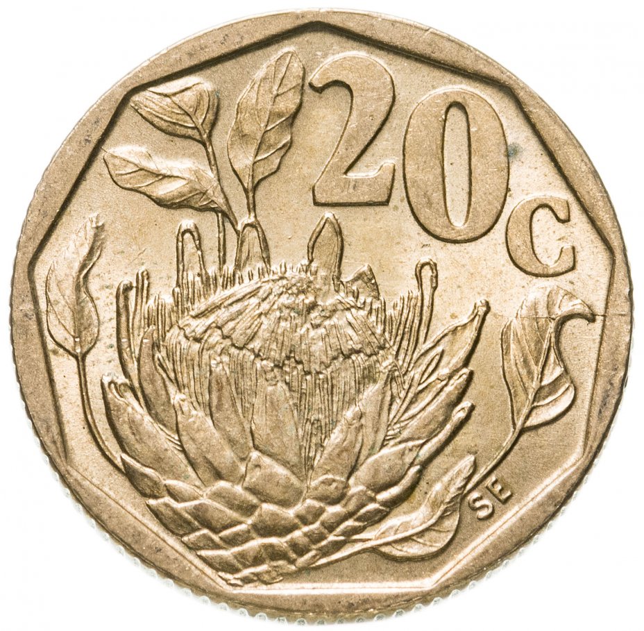 купить ЮАР 20 центов (cents) 1990-1995, случайная дата