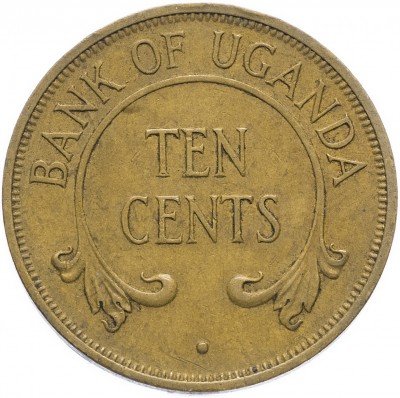 купить Уганда 10 центов 1972