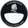 Купить Остров Фиджи 1 доллар 2012 "Сокровища матери природы - карп, белый жемчуг", в футляре с сертификатом