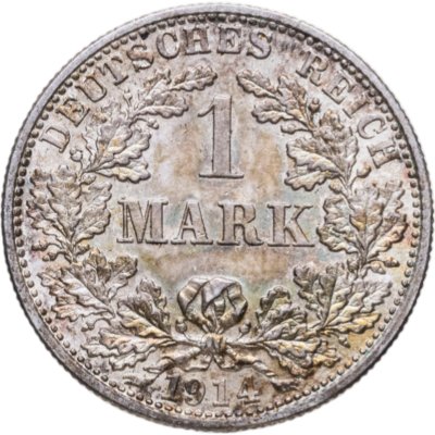 купить Германия 1 марка 1914 знак монетного двора: "F" - Штутгарт