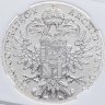 Купить Австрия 1 талер (thaler) 1780 талер Марии Терезии  (Рестрайк) в слабе ННР MS66