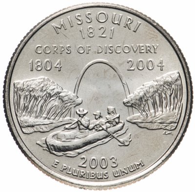 купить США 1/4 доллара (квотер, 25 центов) 2003 D "Штат Миссури"