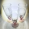 Купить Набор из 3-х фужеров на витых ножках, стекло, гутная техника, Чехословакия, 1970-1980 гг.