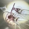 Купить Набор из 3-х фужеров на витых ножках, стекло, гутная техника, стекло, гутная техника, Чехословакия, 1970-1980 гг.