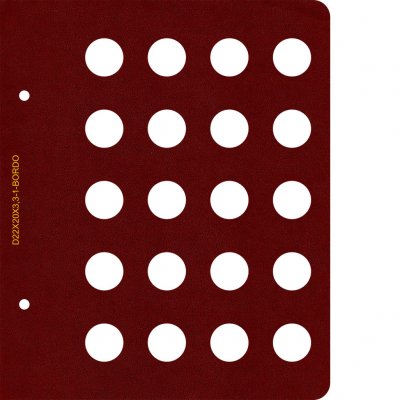 купить Лист для монет диаметром 22 мм (20 ячеек)