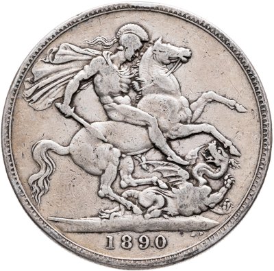 Купить Великобритания 1 крона (crown) 1890 Королева Виктория