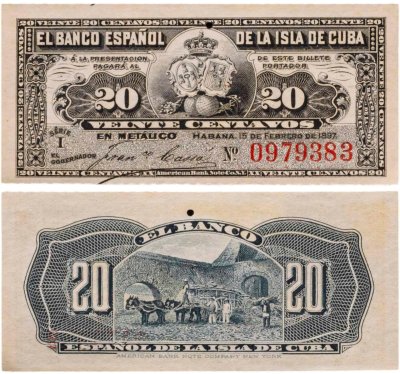 купить Куба 20 сентаво 1897 года P-53 Степлер