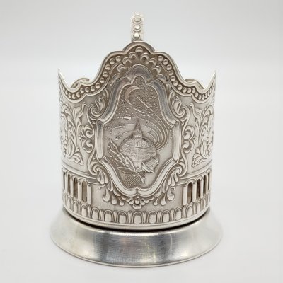 купить Подстаканник "Советский космос", мНЦ (медь-никель-цинк), Кольчугинский завод цветных металлов, СССР, 1970-1980 гг.
