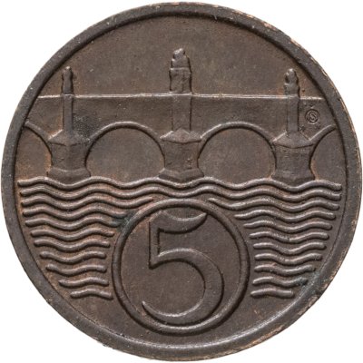 купить Чехословакия 5 геллеров (haleru) 1938