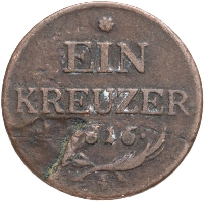 купить Австрия 1 крейцер (kreuzer) 1816, знак монетного двора "A" - Вена