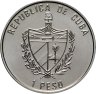 Купить Куба 1 песо (peso) 2005  Тропические рыбы - Королевский ангел (Pygoplites diacanthus)
