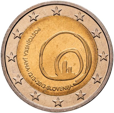 купить Словения 2 евро (euro) 2013 "800 лет со дня открытия пещеры Постойнска-Яма"