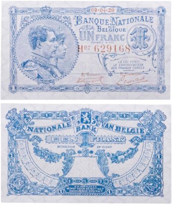 купить Бельгия 1 франк 1920