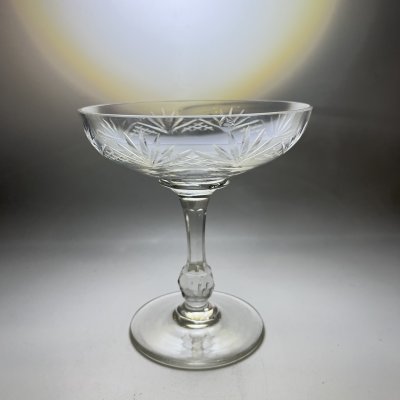 купить Креманка (конфетница) с декором "алмаз с кустами", хрусталь, выдувание, алмазная грань, Акционерное общество Мальцовских заводов, Российская империя, 1900-1915 гг.