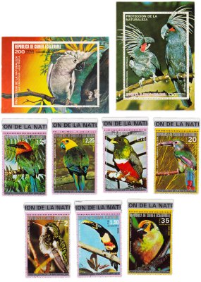 купить Набор марок из 9 штук "Фауна. Птицы"