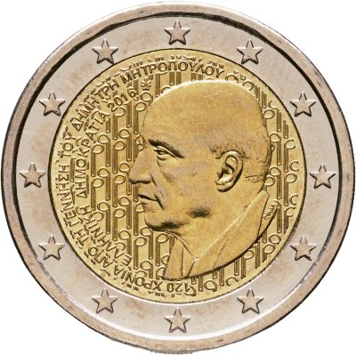 купить Греция 2 евро (euro) 2016 "120 лет со дня рождения Димитриса Митропулоса"