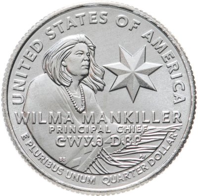купить США 1/4 доллара (25 центов, квотер) 2022 D Американские женщины - Вилма Мэнкиллер — первая женщина-вождь племени чероки (3-я)