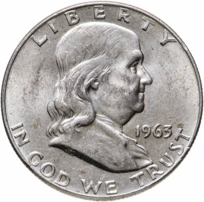 Купить США 50 центов (1/2 доллара, half dollar) 1963 D Франклин