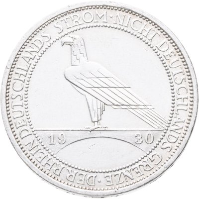 купить Германия 3 рейхсмарки (reichsmark) 1930 "Освобождение Рейнской области (Рейнланда)" Знак монетного двора "А" - Берлин