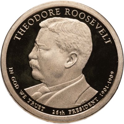 купить США 1 доллар (dollar) 2013 "26-й президент США - Теодор Рузвельт"? знак монетного двора: "S" - Сан-Франциско