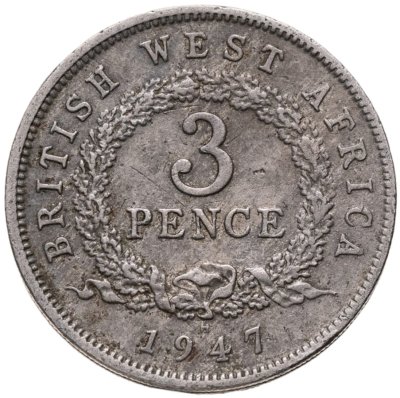 купить Британская Западная Африка 3 пенса (pence) 1947