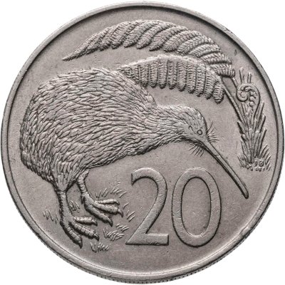 купить Новая Зеландия 20 центов (cents) 1967