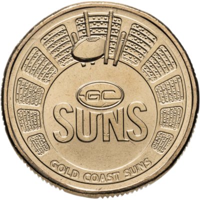 купить Австралия 1 доллар (dollar) 2024 "Австралийская футбольная лига - Gold Coast Suns"