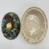 Купить Маслёнка "Лукошко с ягодами", фаянс, роспись, Конаковский фаянсовый завод им. М.И. Калинина (ЗиК Конаково), СССР, 1930-1960 гг.