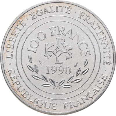 купить Франция 100 франков (francs) 1990 Карл Великий