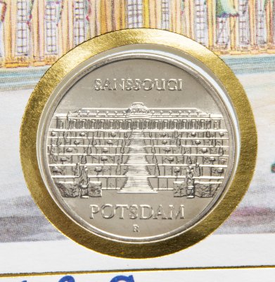 купить Германия (ГДР) 5 марок 1986 "Дворец Сан-Суси в Потсдаме" в конверте