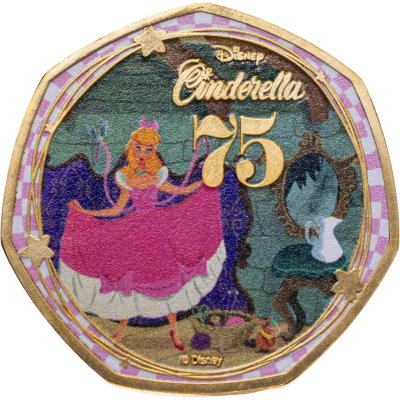 купить Соломоновы Острова 50 центов 2025 «75-летие Золушки. Золушка /позолоченная/»