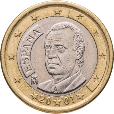 купить Испания 1 евро 2001