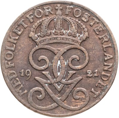 купить Швеция 1 эре (ore) 1921