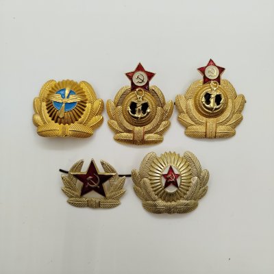 купить Набор из пяти кокард, металл, эмаль, СССР, 1970-1990 гг.