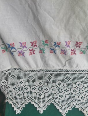 купить Подзор для кровати, хлопок, вышивка, кружево, 1950-1959 гг.