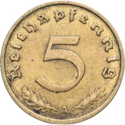купить Германия (Третий рейх) 5 рейхспфеннигов (reichspfennig) 1937 A