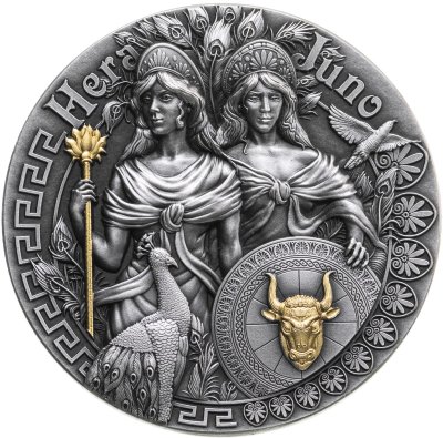 купить Ниуэ 5 долларов 2022 "Гера и Юнона", в футляре с сертификатом