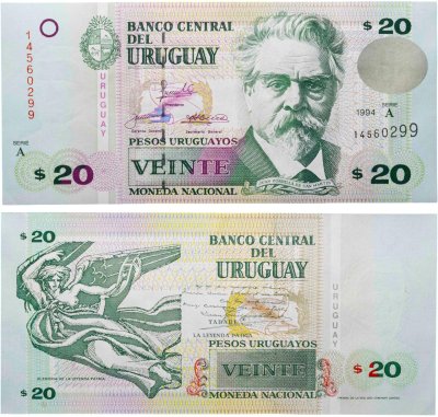 купить Уругвай 20 песо 1994 (Pick 74a)